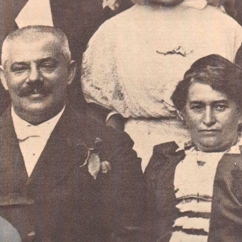 Fotografía de los padres de Franz Kafka en 1917