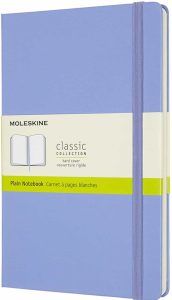 Libreta clásica grande azul hortensia hoja blanca pasta dura