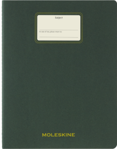 Student Cahier Verde Mirto Extra extra grande Hoja rayada Pasta suave