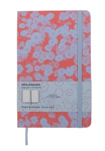 Libreta Fluorescente Naranja con Lila Grande Hoja Rayada Pasta Dura