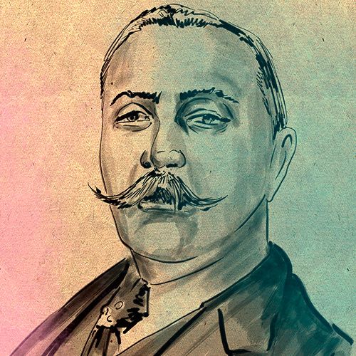 Dibujo a mano de Arthur Conan Doyle