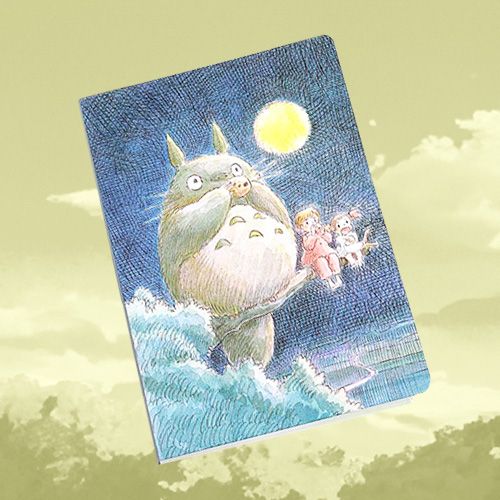Cuaderno ilustrado con el arte conceptual de studio ghibli