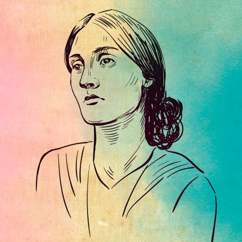 Dibujo a mano de Virginia Woolf