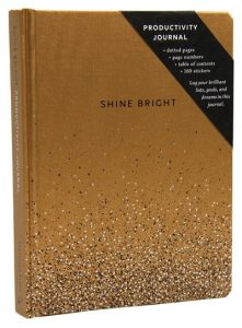 Shine bright productivity journal gold